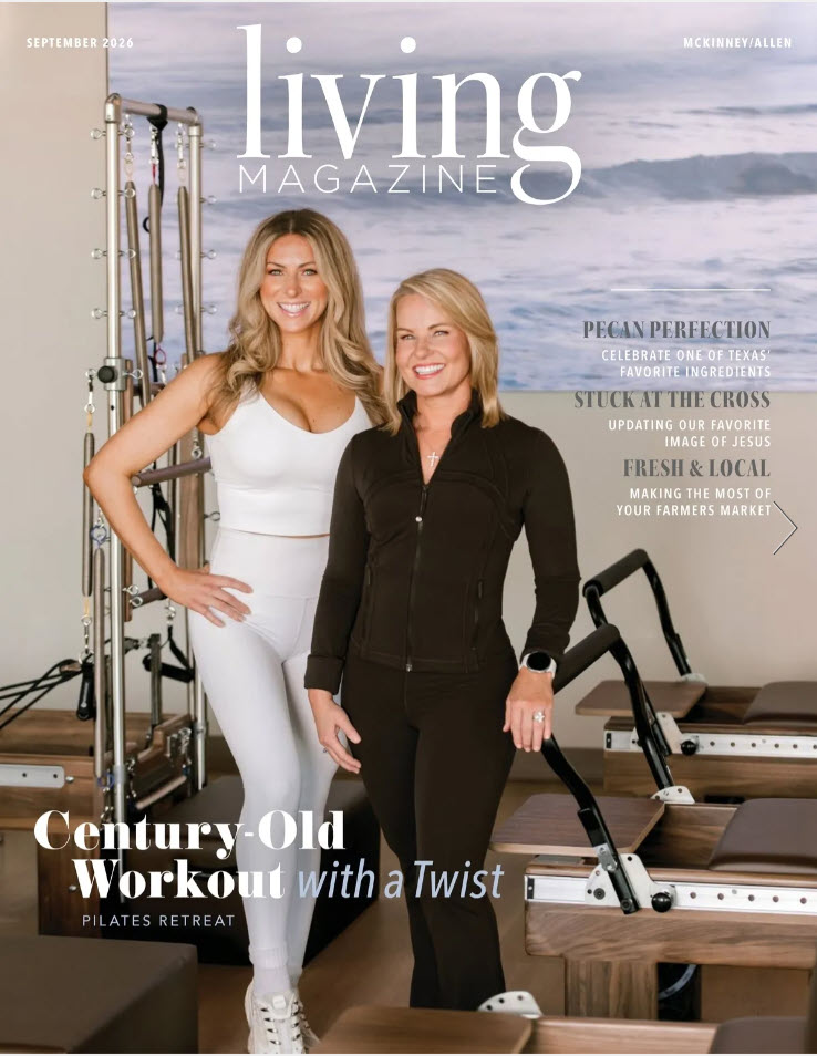 Living Magazine, September 2026 cover featuring Pilates Retreat
